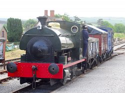 Kilmersdon Locomotive. This Peckett 0-4-0ST was used to shunt wagons at the top of the incline, now preserved at Washford, at the Somerset & Dorset Railway Trust